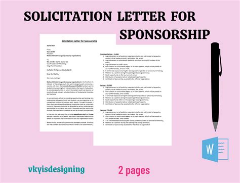 sponsorship vs solicitation|Sponsorship Solicitation for Non.